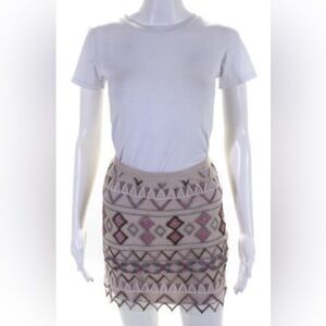 Chan Luu Embroidered Mini Skirt, size L